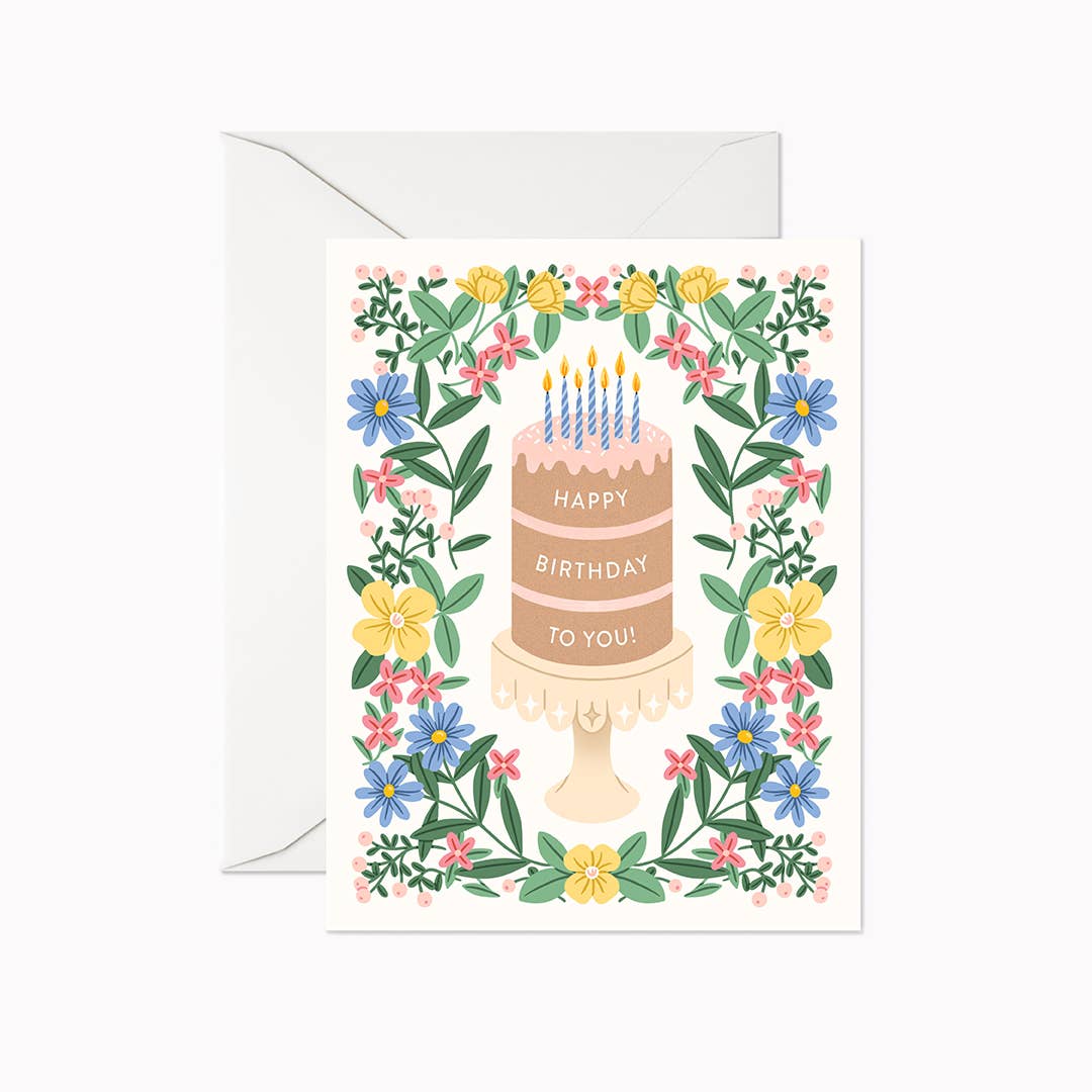 Linden Paper Co. - Happy Birthday Cake | Greeting Card