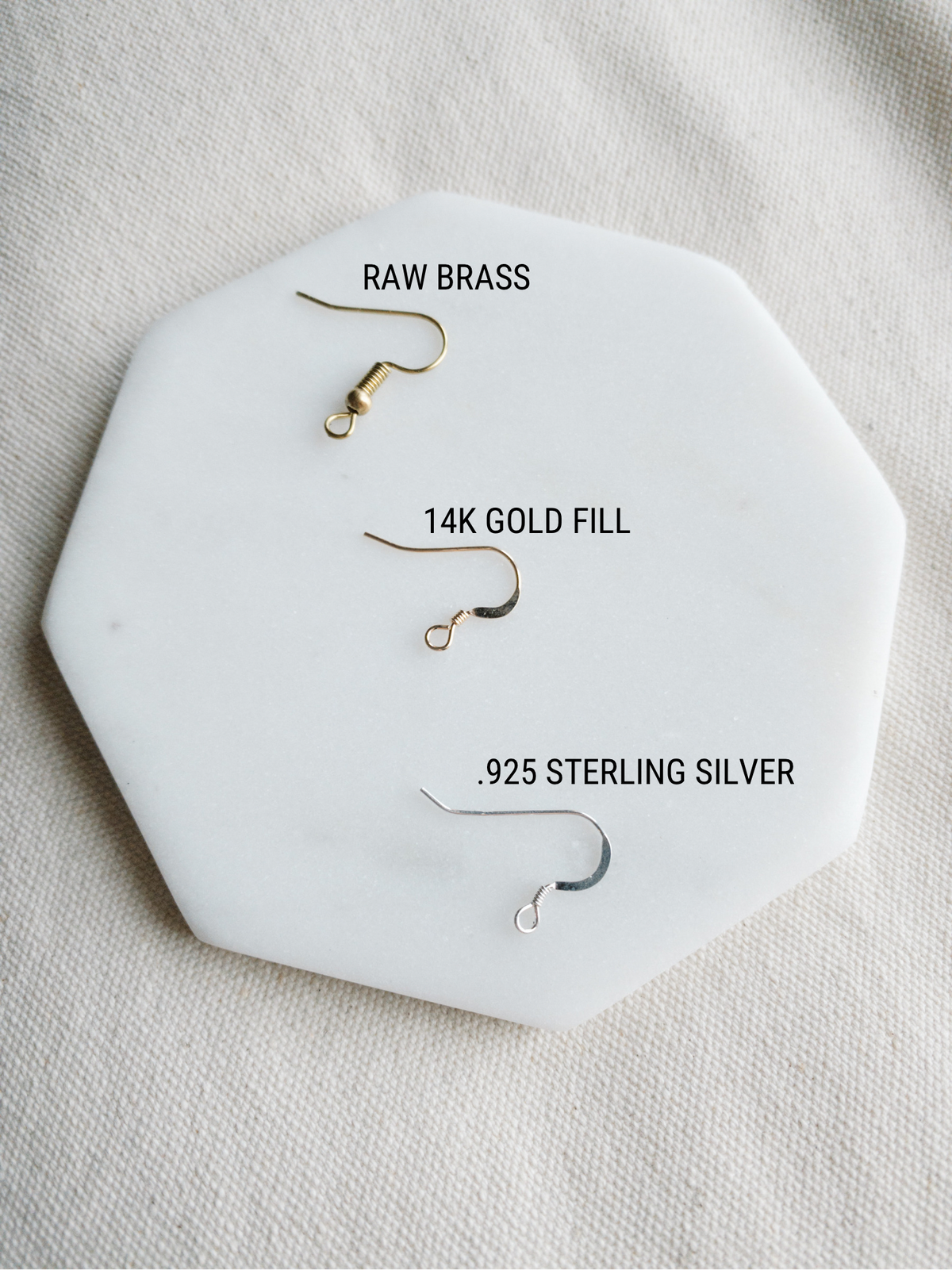 Whitebirch Handmade Goods - Brown Leather & Brass Stacked Half Moon Dangle Earrings - 14k Gold Fill Hooks