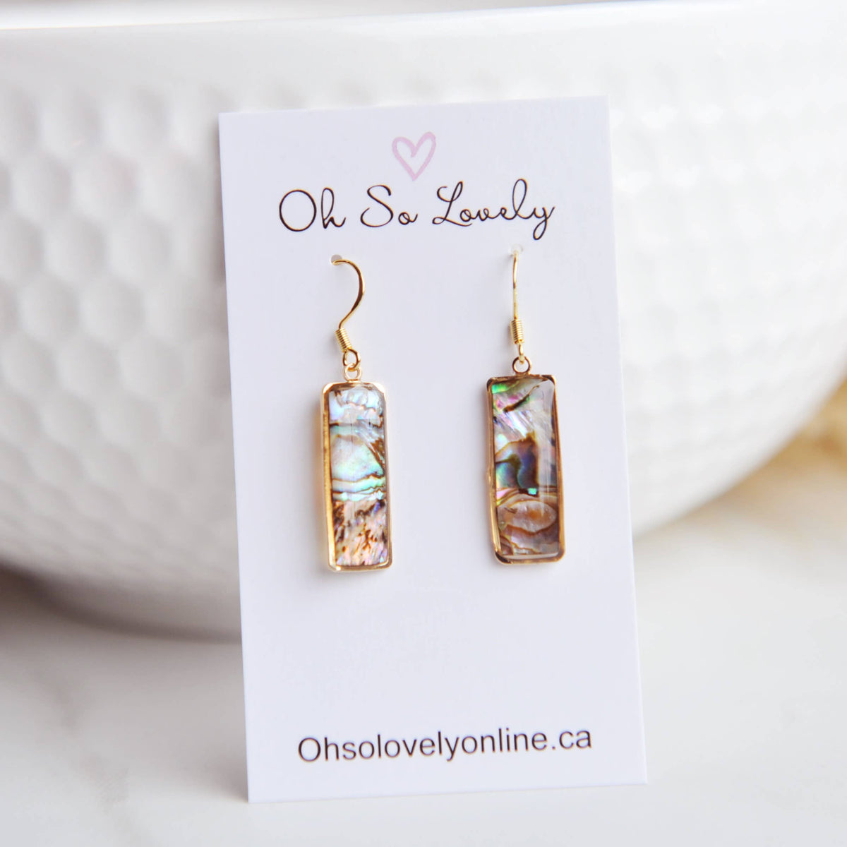 Oh So Lovely - MABEL, Abalone Earrings