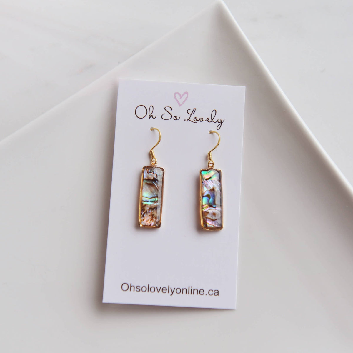 Oh So Lovely - MABEL, Abalone Earrings
