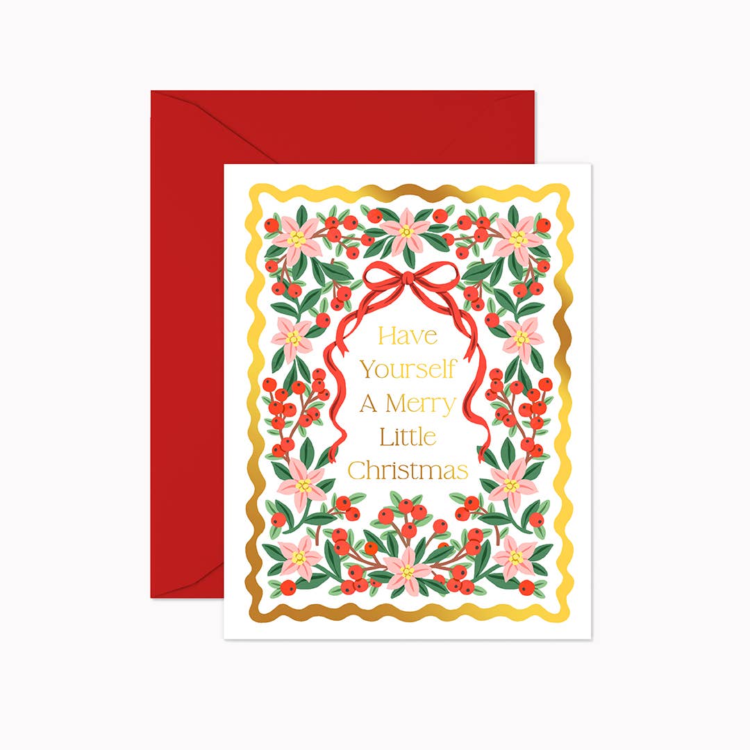 Linden Paper Co. - Merry Little Christmas | Holiday Greeting Card - Single Card